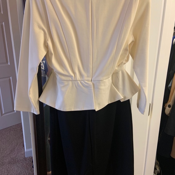 Talbots black and white color block peplum dress! - Picture 3 of 4